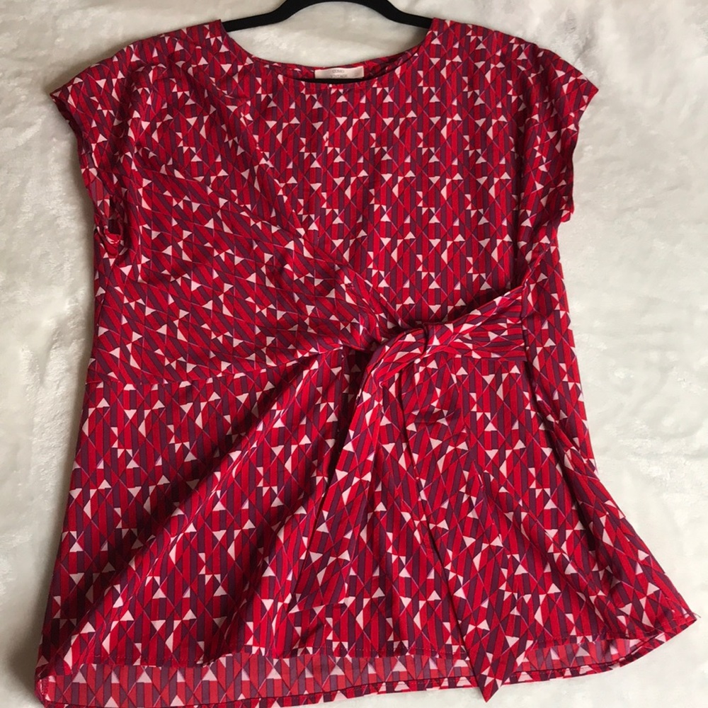 Come vintage red/purple/white blouse